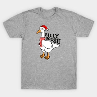 Silly Goose with Santa Hat T-Shirt